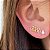 Brinco gotas minimalista ear cuff folheado a ouro 18K hipoalergênico - Imagem 2