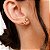 Brinco ear cuff 3 zircônias folheado a ouro 18K hipoalergênico - Imagem 1