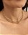 Colar choker gomos robusto folheado a ouro 18K hipoalergênico - Imagem 1