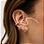 Brinco piercing fake 2 filieiras de zircônias cravejadas folheado a ouro 18K hipoalergênico - Imagem 2