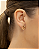 Brinco ear hook duas voltas folheado folhado a ouro 18K hipoalergênico - Imagem 1