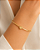 Pulseira bracelete aro aberto detalhe círculo folheado a ouro 18K hipoalergênico - Imagem 1