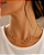 Colar choker elos frontais corrente veneziana folheado a ouro 18K hipoalergênico - Imagem 1