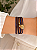 Bracelete pingente Nossa Senhora Aparecida e cristal salmão folheado a ouro 18K hipoalergênico - Imagem 1