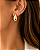 Maxibrinco gota oca leve folheado a ouro 18K hipoalergênico - Imagem 1