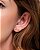 Brinco ear cuff delicado 4 zircônias folheado a ouro 18K hipoalergênico - Imagem 1