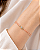 Pulseira ponto de luz zircônia cordão salmão regulável folheada a ouro 18K hipoalergênico - Imagem 1