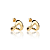 Brinco earhook moderno bumerangue folheado a ouro 18K hipoalergênico - Imagem 2