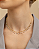 Choker pingentes pérolas articulados folheado a ouro 18K hipoalergênico - Imagem 1