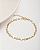 Pulseira círculos lisos e zircônias folheada a ouro 18K hipoalergênico - Imagem 1
