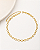 Colar choker gotas vazadas acabamento fosco folheado a ouro 18K hipoalergênico - Imagem 1