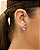 Brinco ear hook duas voltas banho de ródio hipoalergênico - Imagem 1