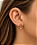 Brinco design orgânico delicado folheado a ouro 18K hipoalergênico - Imagem 1
