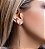 Brinco longo design clean folheado a ouro 18K hipoalergênico - Imagem 1