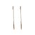 Brinco longo design clean folheado a ouro 18K hipoalergênico - Imagem 2