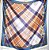 Echarpe Lenço Feminino Estampa Xadrez com Bordas Decorativas - Imagem 1