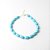 Colar Metal Curto com Pedras Turquesa Oval - Imagem 1