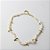 Colar Metal com Cascalhos Naturais e Detalhes Dourados - Imagem 2