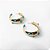 Brinco Argola de Metal Dourado com Aplicações Redondas - Imagem 1