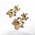 Brinco Metal Maxi Flores Douradas com Cristais Âmbar - Imagem 1
