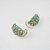 Brinco Ear Cuff Dourado com Zircônias Verde Claro - Imagem 1