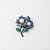 Broche de Metal Flor com Cristais e Pérolas - Imagem 2