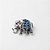Broche de Metal Elefante com Cristais e Pedraria - Imagem 2