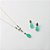 Conjunto de Colar e Brincos com Zircônias Gota Verde - Imagem 1