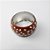 Pulseira Bracelete de Metal Esmaltado Marrom Estampado - Imagem 1