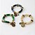 Kit 3 Pulseiras de Metal e Resina com Pingentes e Cristais - Imagem 2