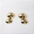 Brinco Maxi de Metal com Design Bold Duplo Dourado - Imagem 1