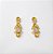 Brinco Maxi de Metal com Zircônias e Cristais Amarelo e Dourado - Imagem 1