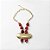 Colar de Metal Curto com Placa Central e Resina Coral - Imagem 1