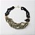 Colar de Metal Cascalhos com Mix de Pedras Preto e Dourado - Imagem 1