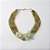Colar Maxi de Metal Entrelaçado com Flor Verde Claro e Dourado - Imagem 1