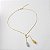 Colar Metal Gota Prata e Dourado - Imagem 1
