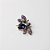 Broche de Metal Abelha com Pérola, Strass e Pedra Facetada - Imagem 2