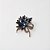 Broche de Metal Flor em Zircônia com Laço - Imagem 1