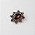 Broche Maxi de Metal com Pedra Facetada e Strass - Imagem 2