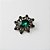 Broche Maxi de Metal com Pedra Facetada e Strass - Imagem 3