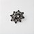Broche Maxi de Metal com Pedra Facetada e Strass - Imagem 1