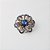Broche de Metal Flor com Strass e Pedra Central - Imagem 4