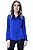 Camisa Social Lisa Cetim Azul - Imagem 1
