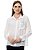Camisa Social Básica com Bolso Crepe Lisa Off White - Imagem 1