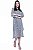 Vestido Chemise Midi Evase Crepe Estampado Gravataria Folhinhas - Imagem 4