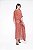 Vestido Kaftan Longo Crepe Estampado Vermelho Laranja - Imagem 4