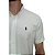 Camisa Social Tecido Plano Manga Curta Branco Logo Clássico - Imagem 2