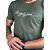 Camiseta Kingejoe Verde Militar Slim Estampada From Everywhere - Imagem 2