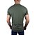 Camiseta Kingejoe Verde Militar Slim Estampada Peito - Imagem 3