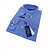 Camisa Ralph Lauren Micro Xadrez Azul Royal Logo Colorido - Imagem 4